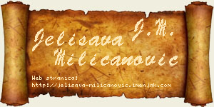 Jelisava Milicanović vizit kartica